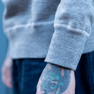 Buzz Rickson Set In Crew Neck Sweat Shirt Heather Grey