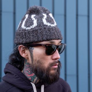 Wythe Alpaca Horseshoe Beanie - Charcoal