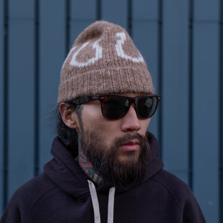 Wythe Alpaca Horseshoe Beanie - Brown