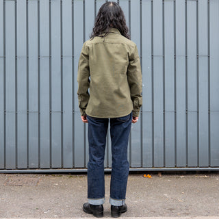 Iron And Resin Journeyman Beford Cord Shirt Olive Green