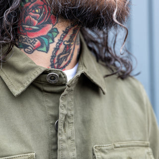 Iron And Resin Journeyman Beford Cord Shirt Olive Green
