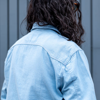 Freenote Cloth Modern Western Shirt LS Chambray Clear Blue