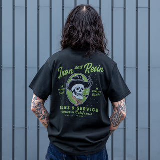 Iron & Resin Old Cowboy Pocke Tee- Black