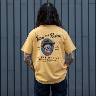 Iron & Resin Old Cowboy Pocke Tee- Gold
