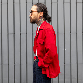 The Groovin High 1950s Long Sleeve Shirt - Red