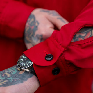 The Groovin High 1950s Long Sleeve Shirt - Red