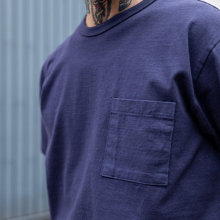 Allevol Heavy Duty Pocket Crew T-shirt - Navy