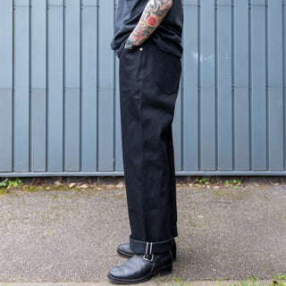 Freenote Cloth Modesto Wide Straight Leg Jeans 15.75oz Black Denim Jeans