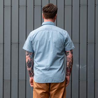 Freenote Cloth Modern Western Shirt SS Chambray Clear Blue