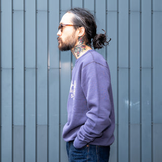 Buzz Rickson Set In Crew Neck Sweat Shirt - Navy