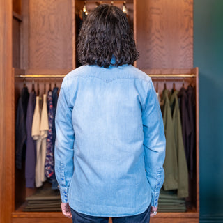 `Wythe Denim Pearlsnap Shirt - Washed Indigo
