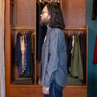 Lawford Chambray Work Shirt Dark Indigo