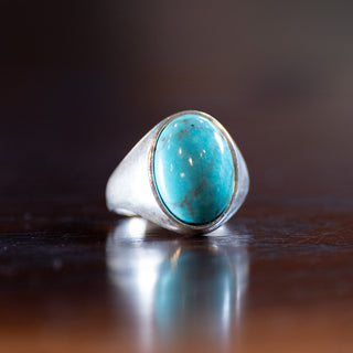 Red Rabbit Trading Turqoise Oval Signet Ring