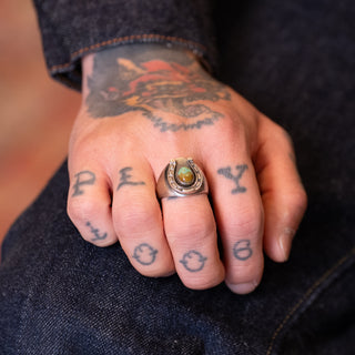 Red Rabbit Trading GAMBLER HORSESHOE RING