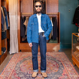 Freenote Cloth Midway CPO Indigo Sashiko Two Year Wash