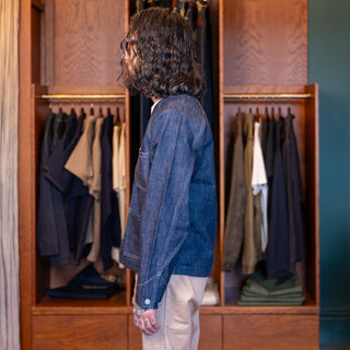Pherrow's Collarless Engineer Coverall - Denim