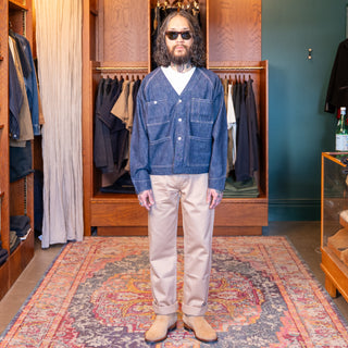 Pherrow's Collarless Engineer Coverall - Denim