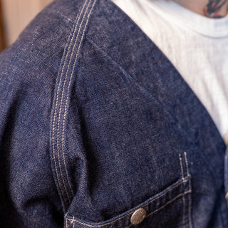 Pherrow's Collarless Engineer Coverall - Denim