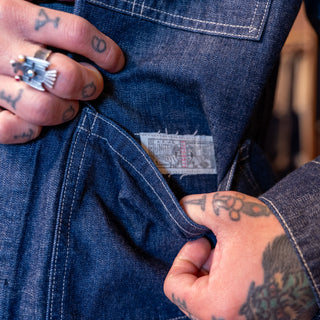 Pherrow's Collarless Engineer Coverall - Denim