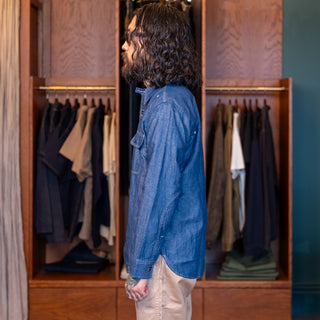 Pherrow's - 770WS Chambray Work Shirt - Blue