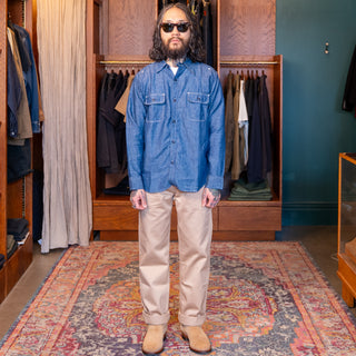 Pherrow's - 770WS Chambray Work Shirt - Blue