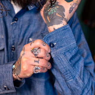 Pherrow's - 770WS Chambray Work Shirt - Blue