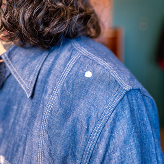 Pherrow's - 770WS Chambray Work Shirt - Blue