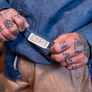 Pherrow's - 770WS Chambray Work Shirt - Blue