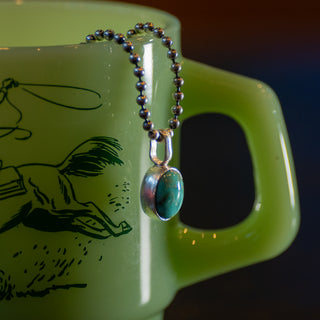 Red Rabbit Trading Co Turquoise Oval Charm + Chain