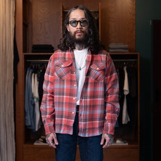 Wythe Washed Flannel Workshirt Cactus Flower Plaid