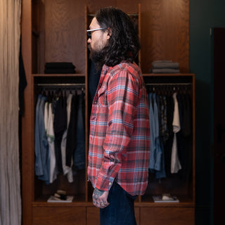 Wythe Washed Flannel Workshirt Cactus Flower Plaid