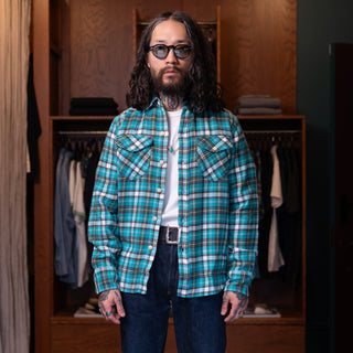 Wythe Washed Flannel Workshirt Thousand Lakes Plaid