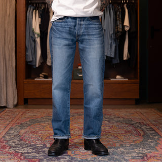 Sugar Cane 1947a Model Straight Leg Selvedge Denim Jeans Aged Model