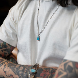 Red Rabbit Trading Co Turquoise Oval Charm + Chain