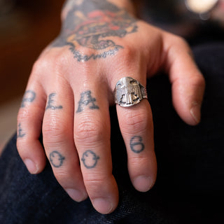 Red Rabbit Trading Classic Cigar Band Thunderbird Ring