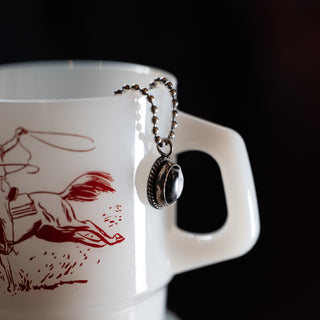 Red Rabbit Trading Co White Buffalo Twist Charm + Chain
