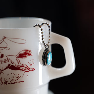 Red Rabbit Trading Co Turquoise Oval Charm + Chain