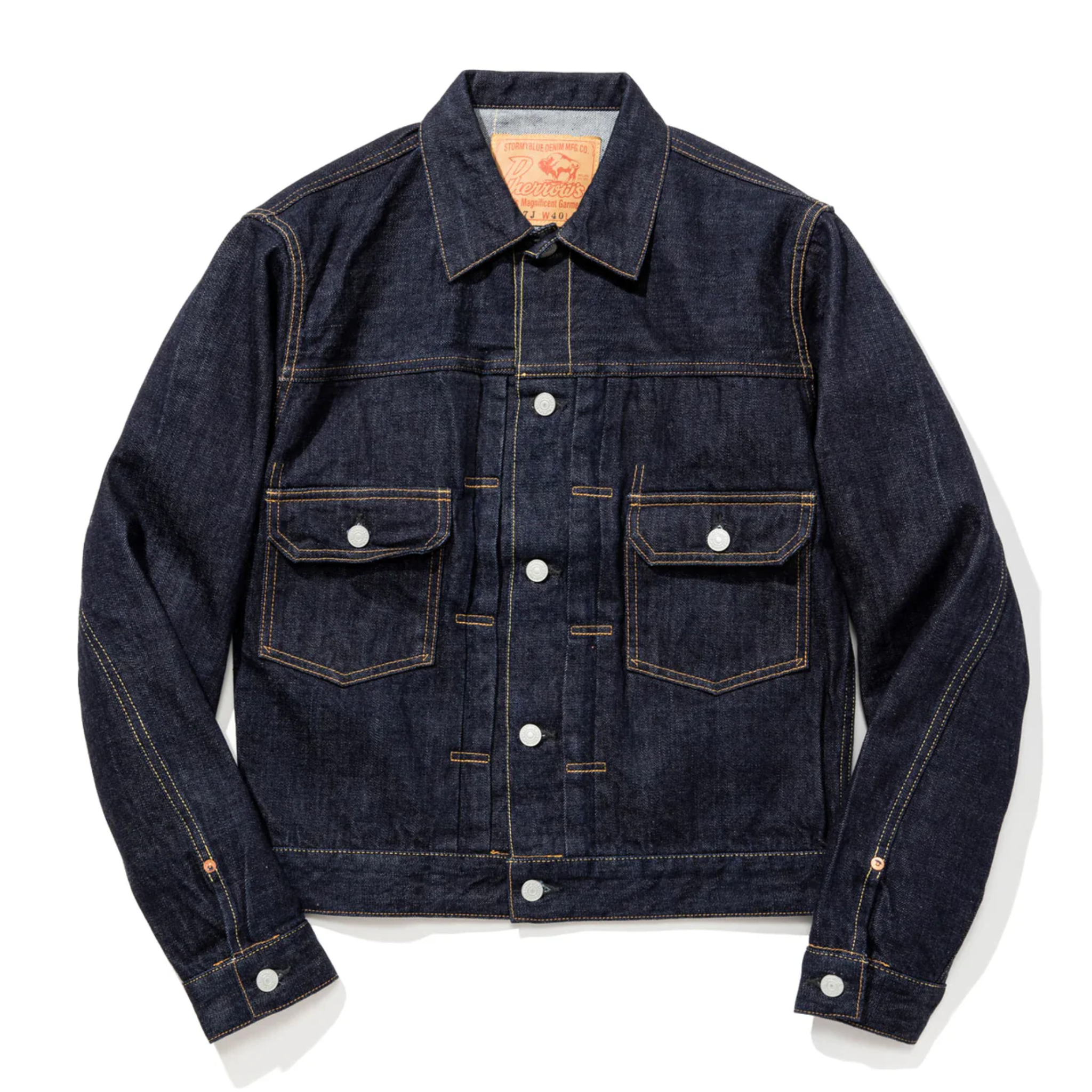 PHERROW’S JACKET;FLYING LIGHT TYPE L-2 Pherrow's Type 2 Denim Jacket 407-J-SW Indigo | Auteur Store