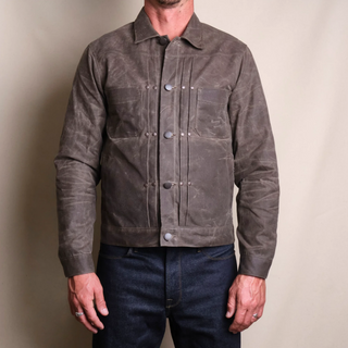 Freenote Cloth RJ1 Riders Jacket Oak Waxed Canvas