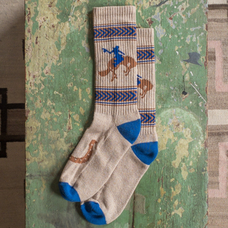 Bucking Bronc Recycled Cotton Camp Socks