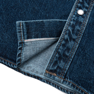 Freenote Cloth  modern western Shirt 11 ounce  washed denim