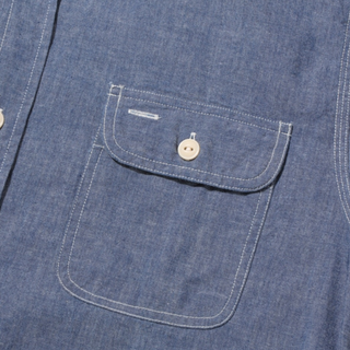 Sugar Cane L/S Blue Chambray WorkShirt