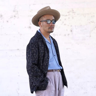 The Groovin High 1950s Rayon Nep Jacket Black