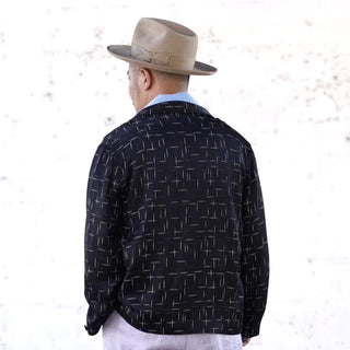 The Groovin High 1950s Rayon Nep Jacket Black