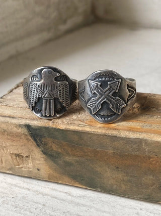 Red Rabbit Trading Classic Cigar Band Thunderbird Ring
