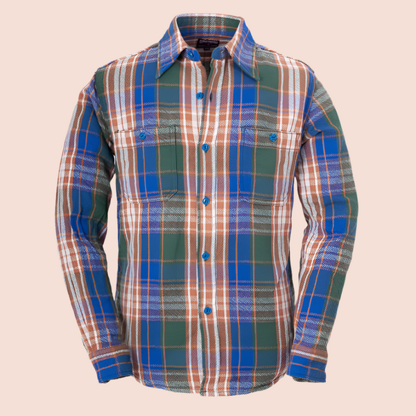 ELMC By Eastman leather - Flannel Shirt - Green & Blue