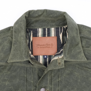 Freenote Cloth RJ1 Riders Jacket Olive Waxed Canvas