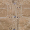 Freenote Cloth - RJ1 Riders Jacket - Tobacco Waxed Canvas - Close up of brass buttons