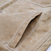 Freenote Cloth - RJ1 Riders Jacket - Tobacco Waxed Canvas - hand warmer Pocket close up